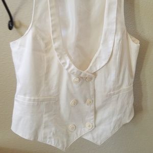 Stylish vest, ivory